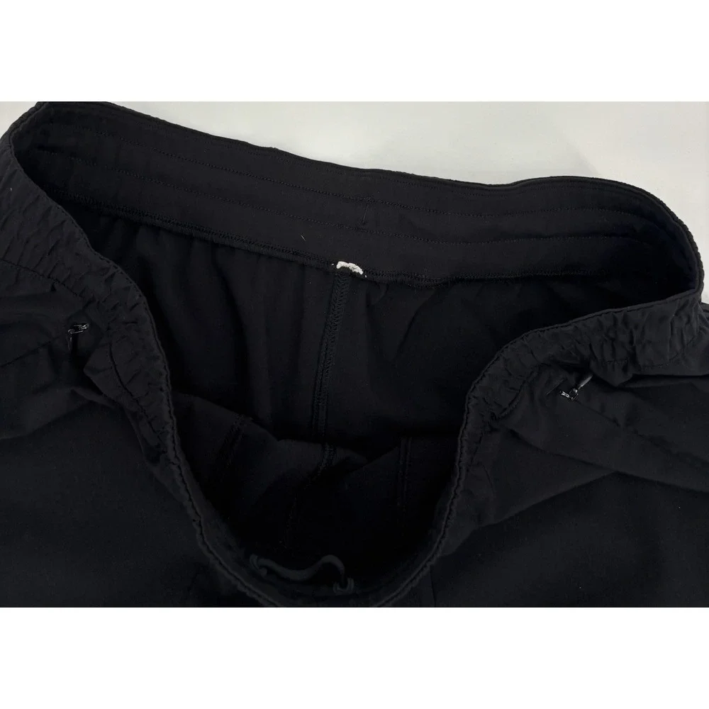 Lululemon Wide Leg Luxtreme Woven Travel Pants 14 Black Elastic Waist‎ Pockets